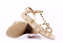 Load image into Gallery viewer, Simone Stud Sandals - Beige - Jelly Sandals