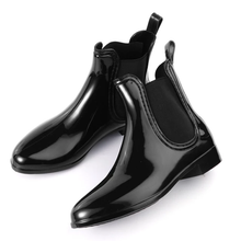 Load image into Gallery viewer, Meredith Black Chelsea Rain Gumboot - Black