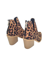 Load image into Gallery viewer, Steph Ankle Cut Block Heel Boots - Leopard