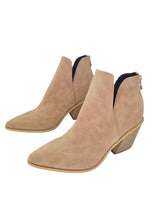 Load image into Gallery viewer, Steph Ankle Cut Block Heel Boots - Natural Beige
